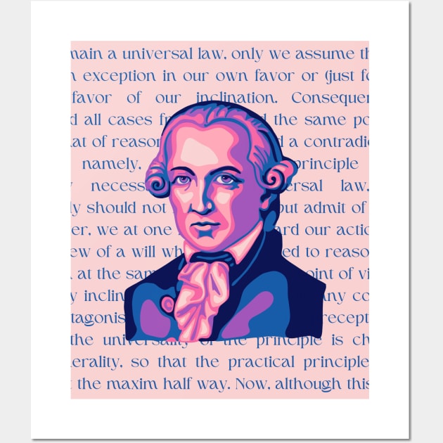 Emmanuel Kant Portrait and Quote Wall Art by Slightly Unhinged